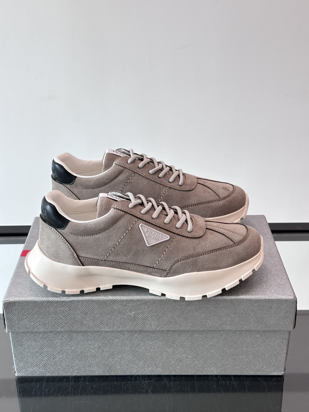 Prada Gray Chunky Sneakers