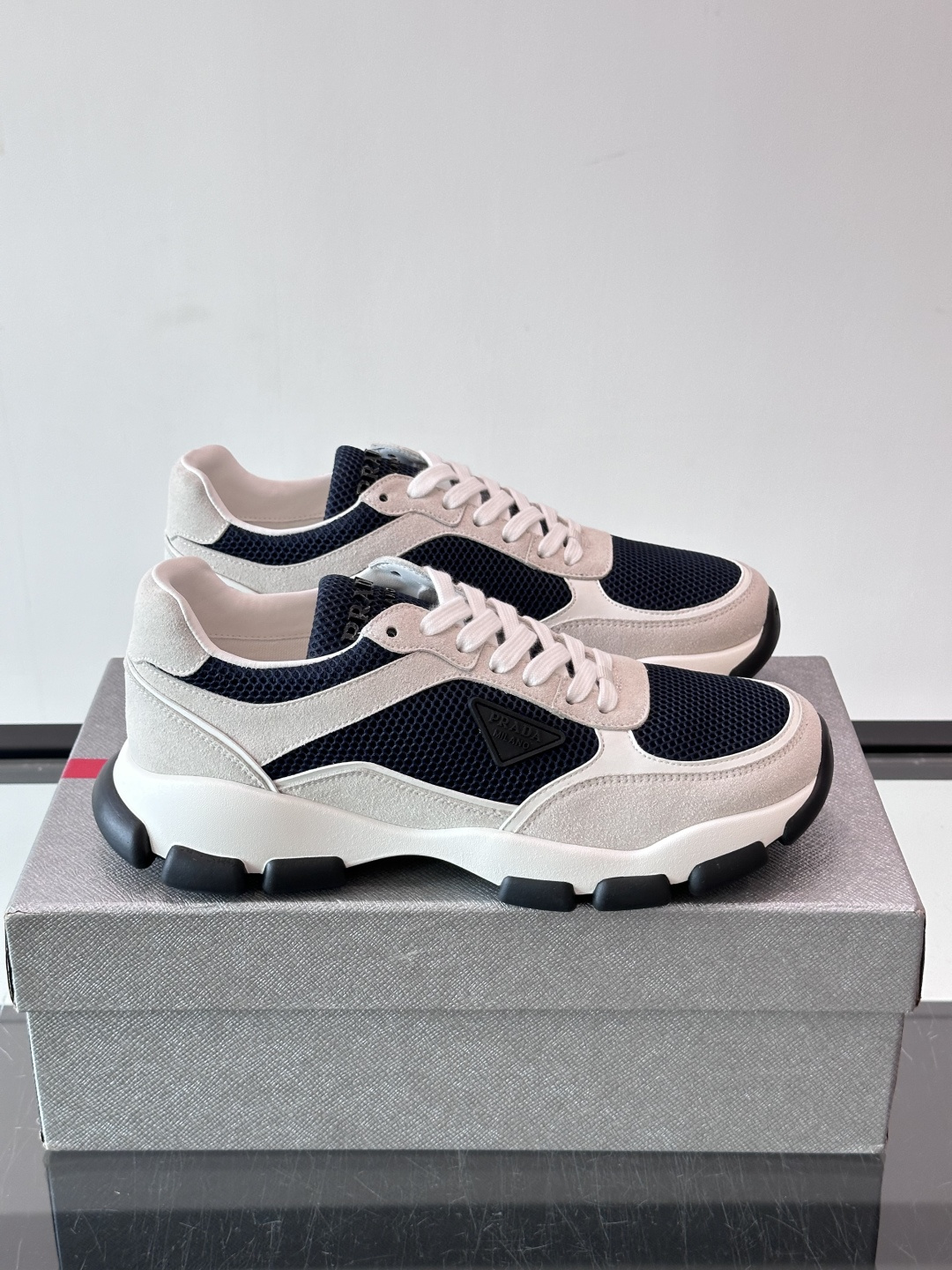 Prada Black White Chunky Sneakers
