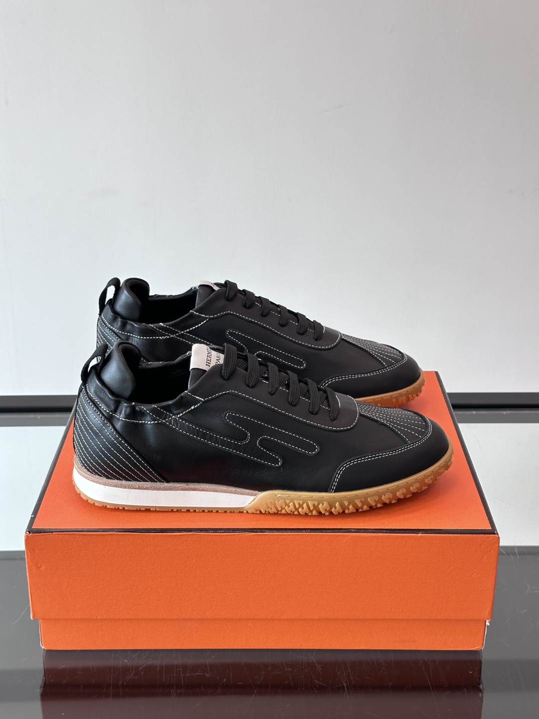 Hermes Black Low Top Sneakers