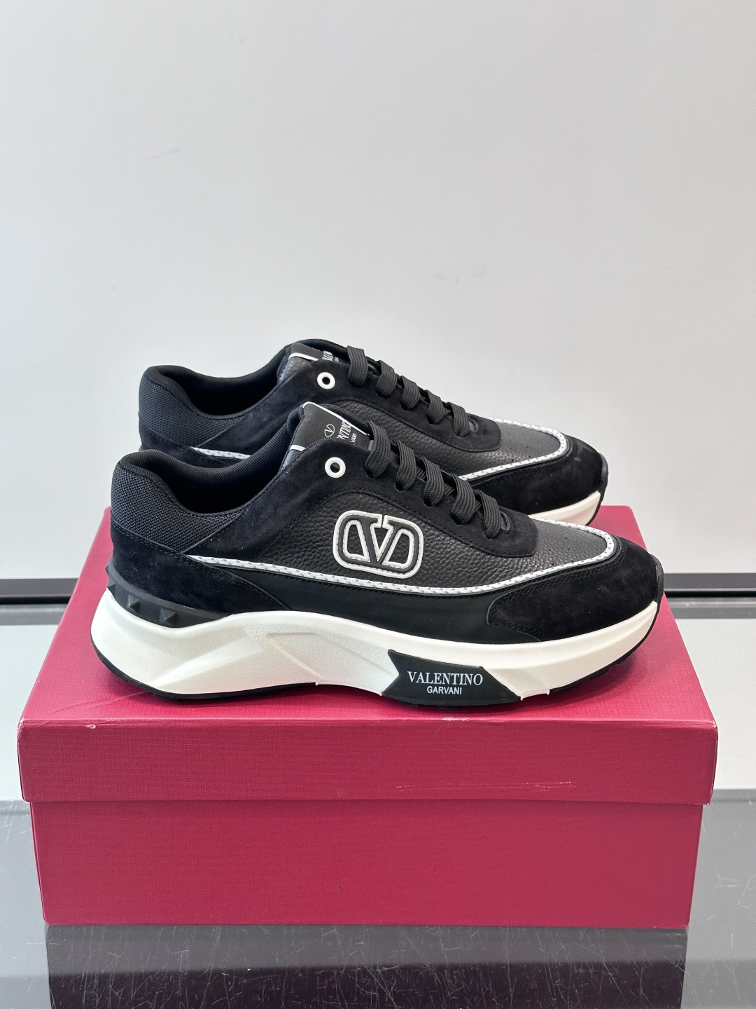 Valentino Black Logo Chunky Sneakers