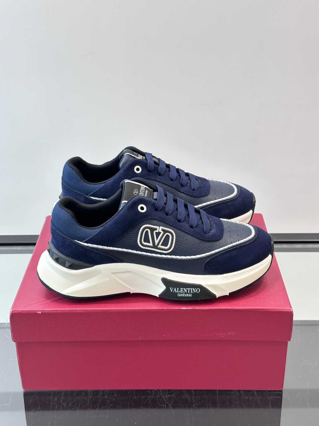 Valentino Blue Logo Chunky Sneakers
