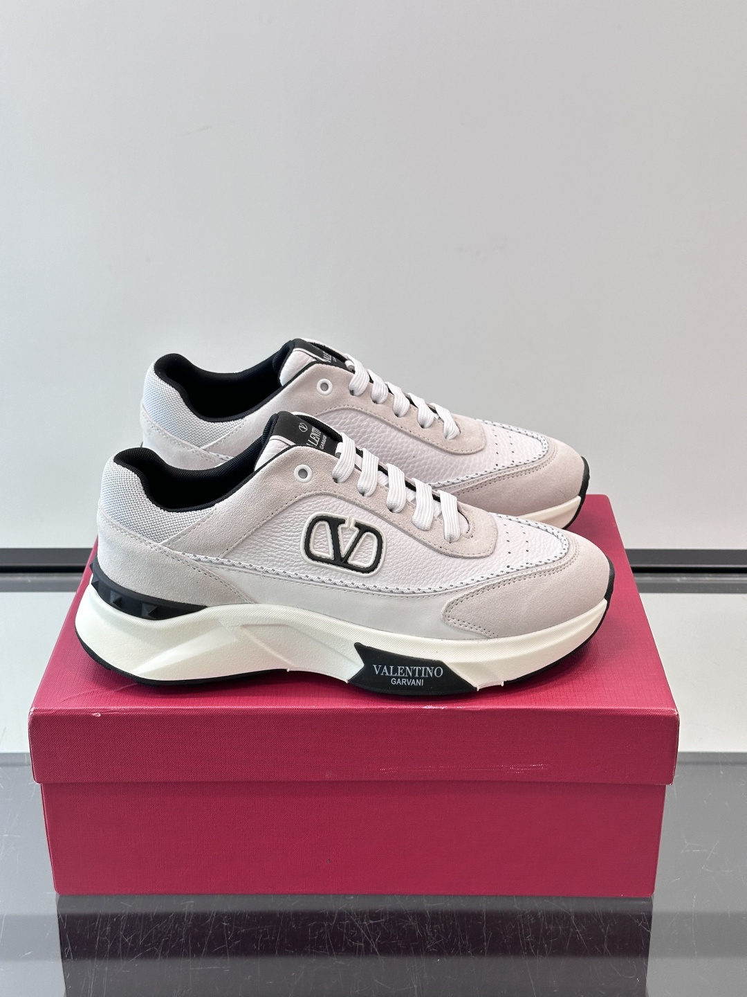 Valentino White Logo Chunky Sneakers