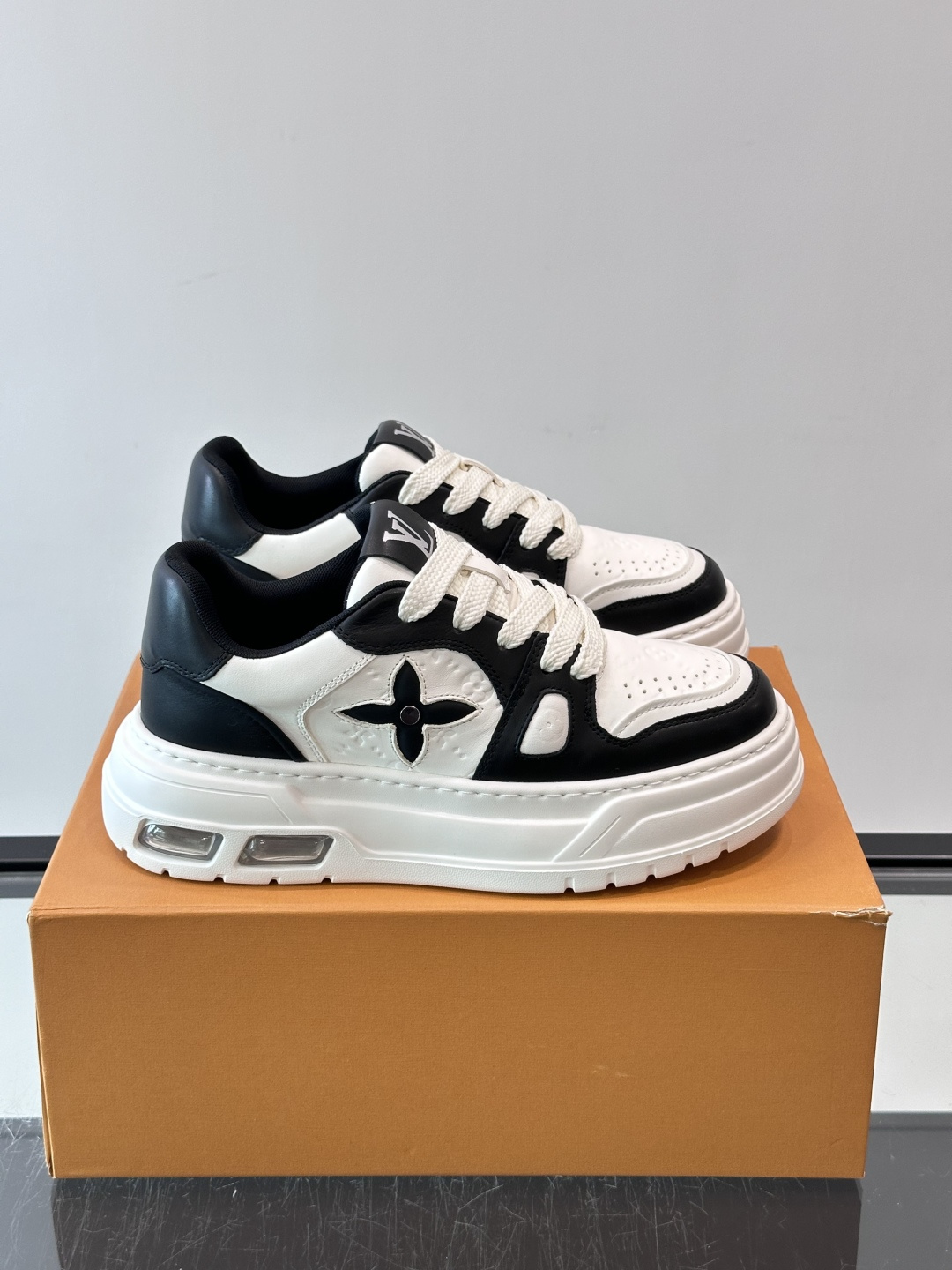 Louis Vuitton Black White Chunky Sneakers