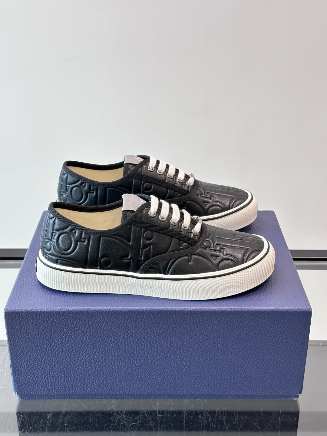 Dior Black Monogram Low Top Sneakers