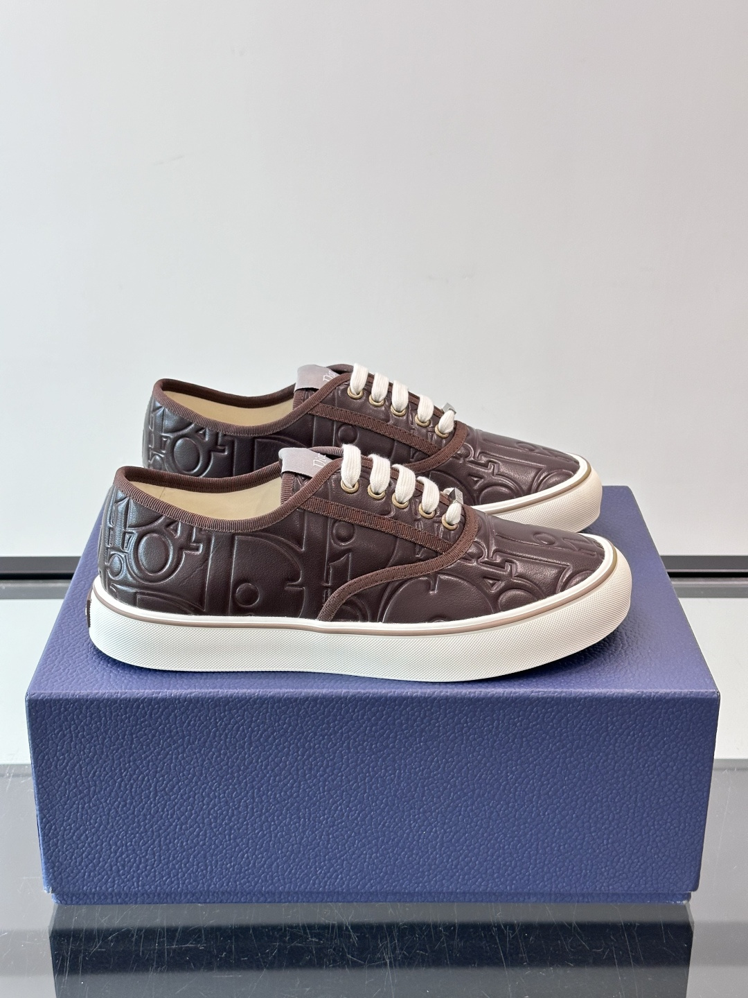 Dior Brown Monogram Low Top Sneakers