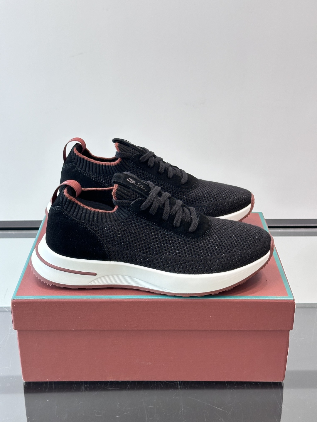 Loro Piana Black Slip On Sneakers