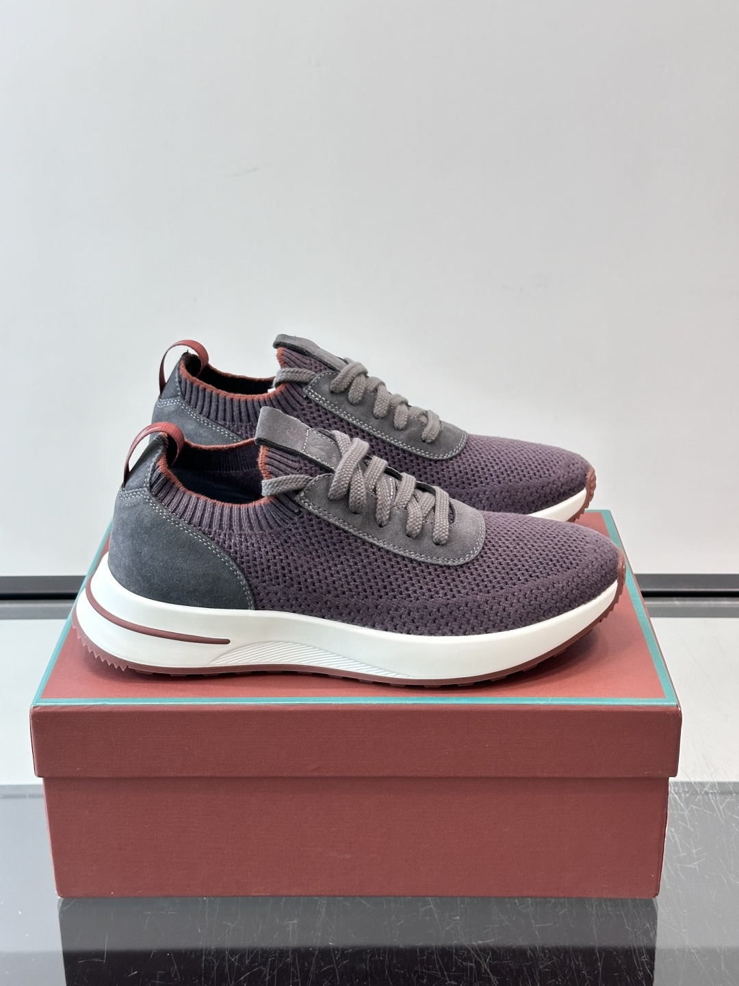Loro Piana Purple Slip On Sneakers