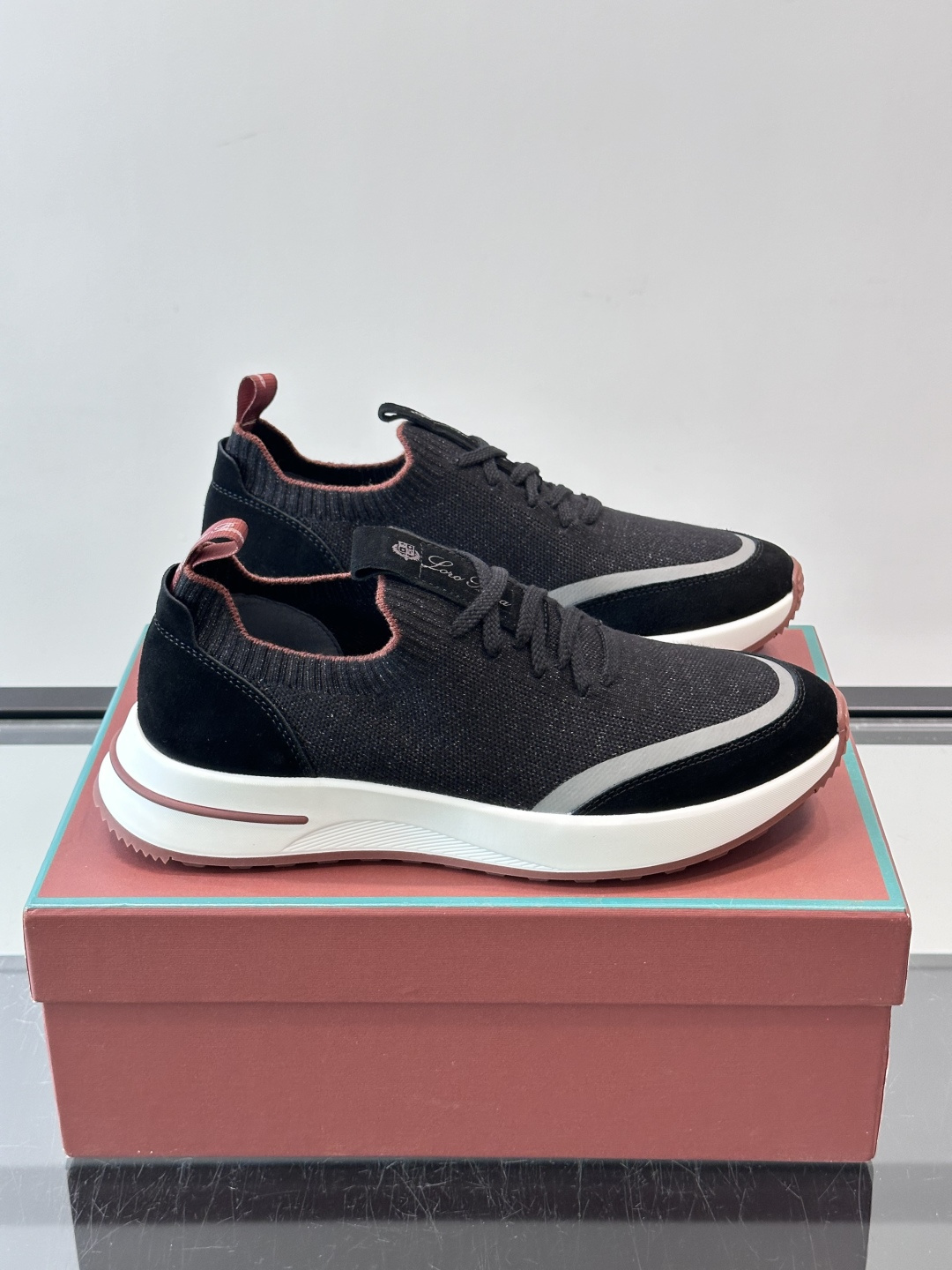 Loro Piana Black Slip On Sneakers