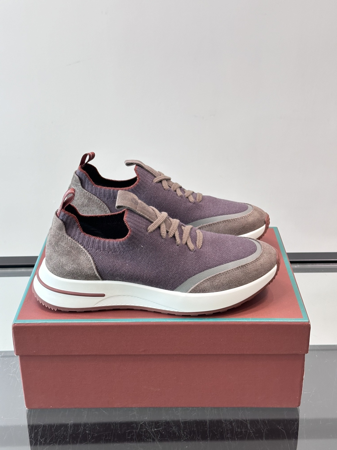 Loro Piana Purple Slip On Sneakers