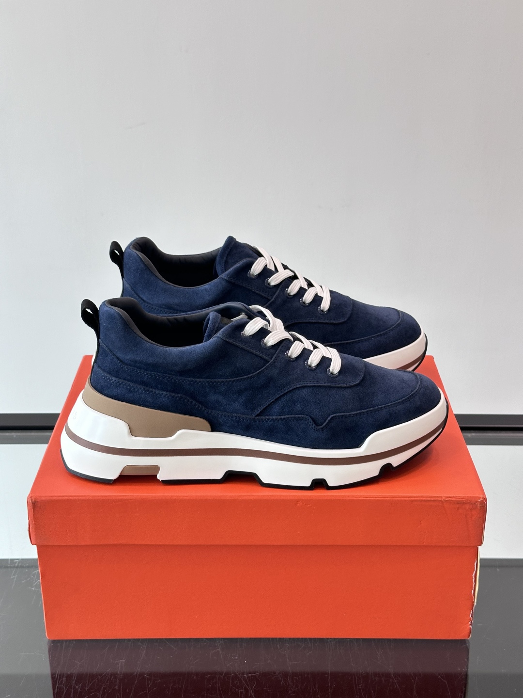 Hermes Blue Chunky Sneakers