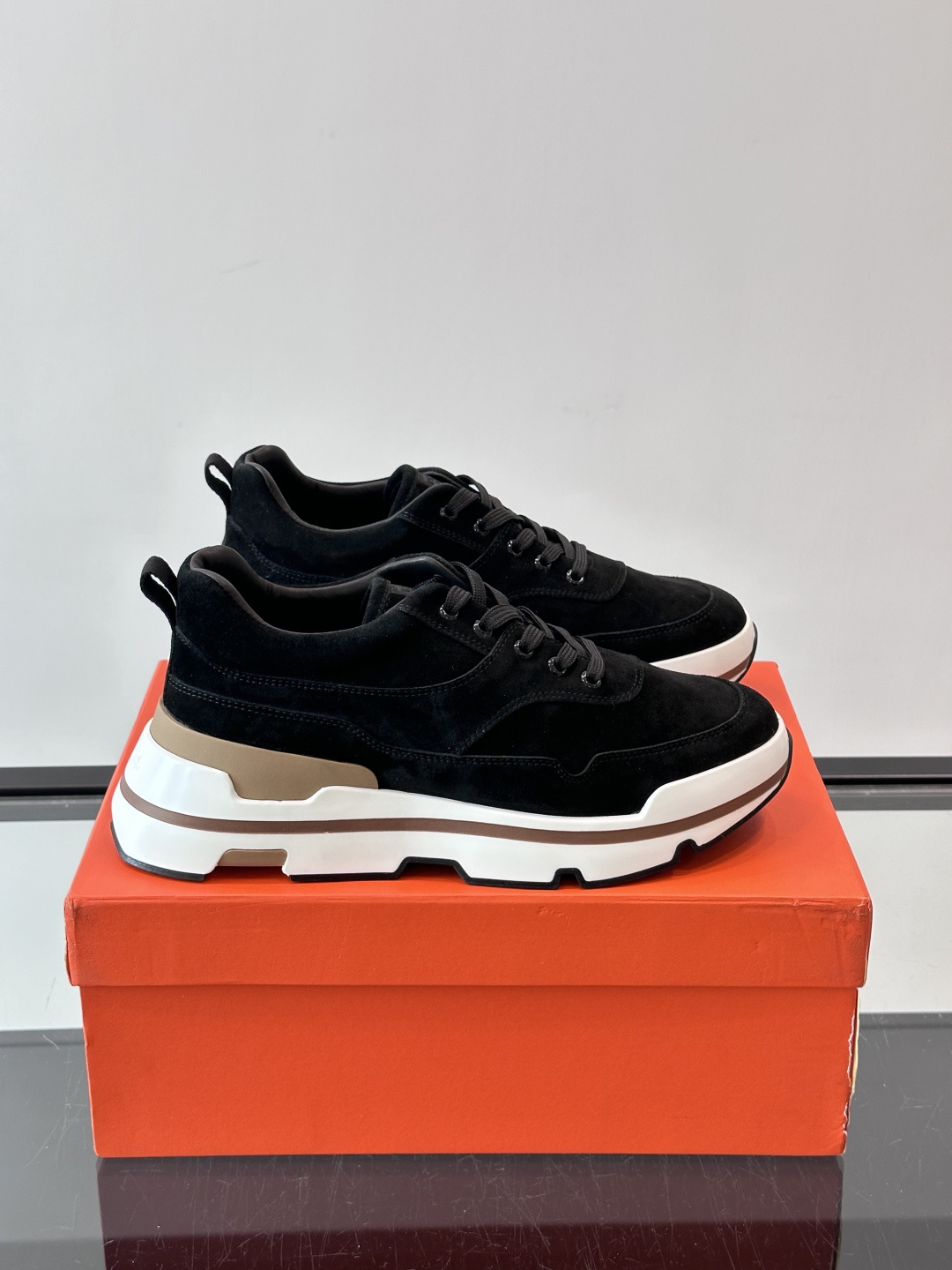 Hermes Black Chunky Sneakers