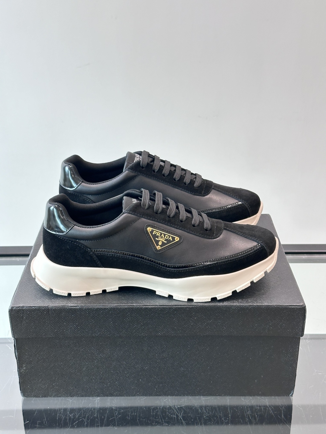 Prada Black Logo Chunky Sneakers