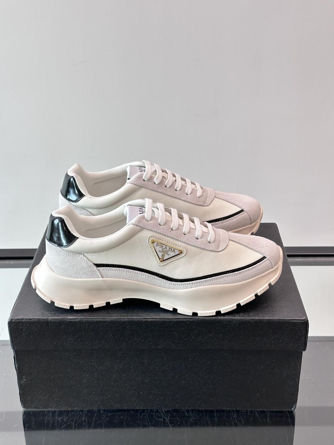 Prada White Logo Chunky Sneakers