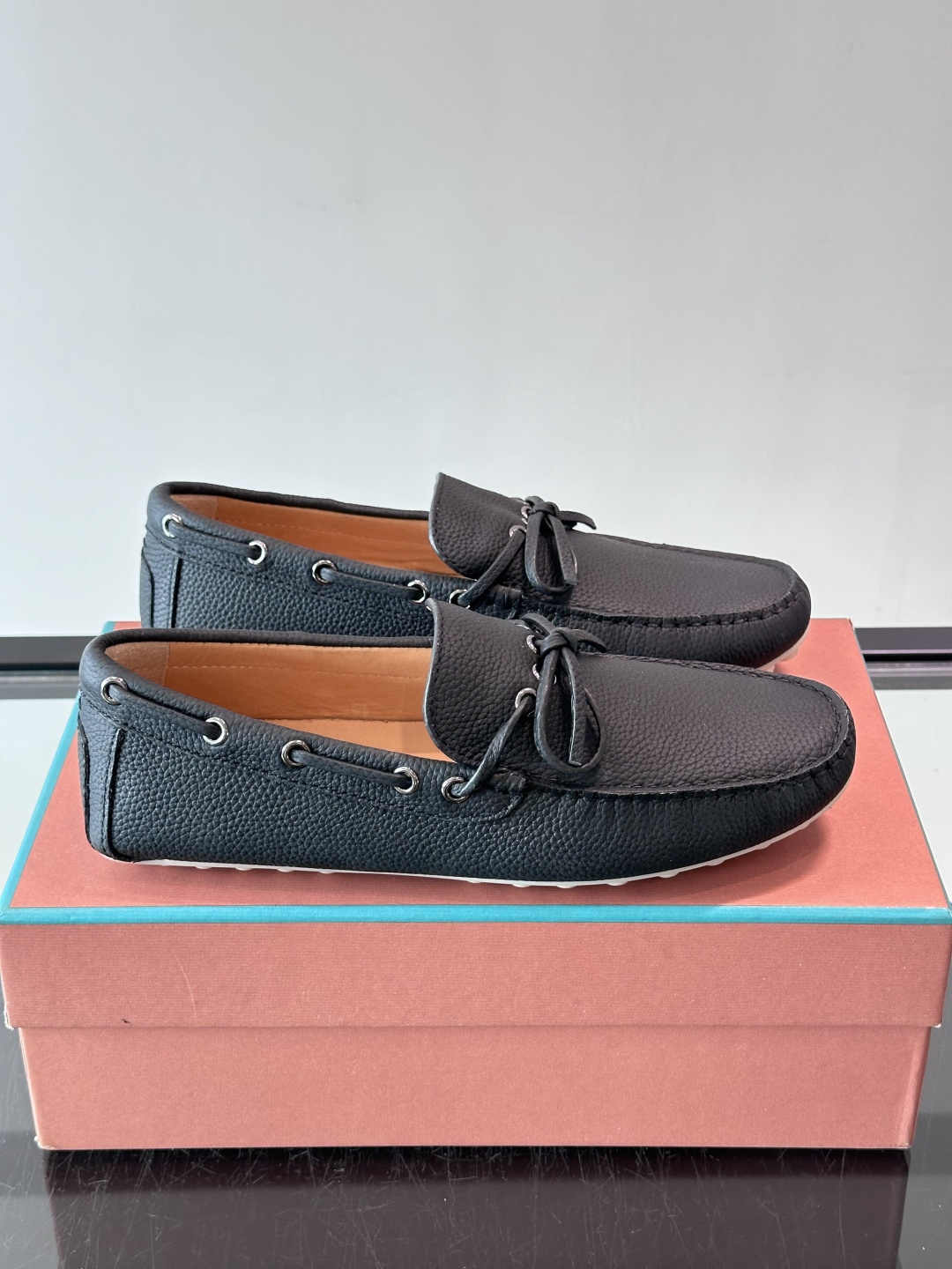 Loro Piana Gray Bow Loafers