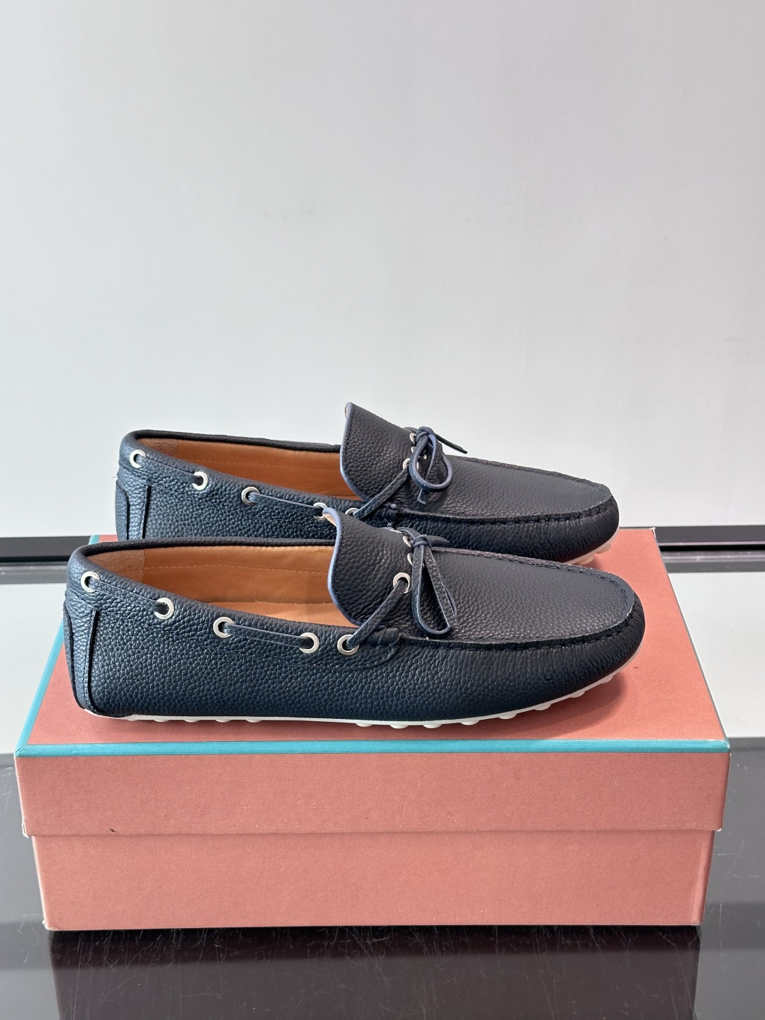 Loro Piana Gray Bow Loafers