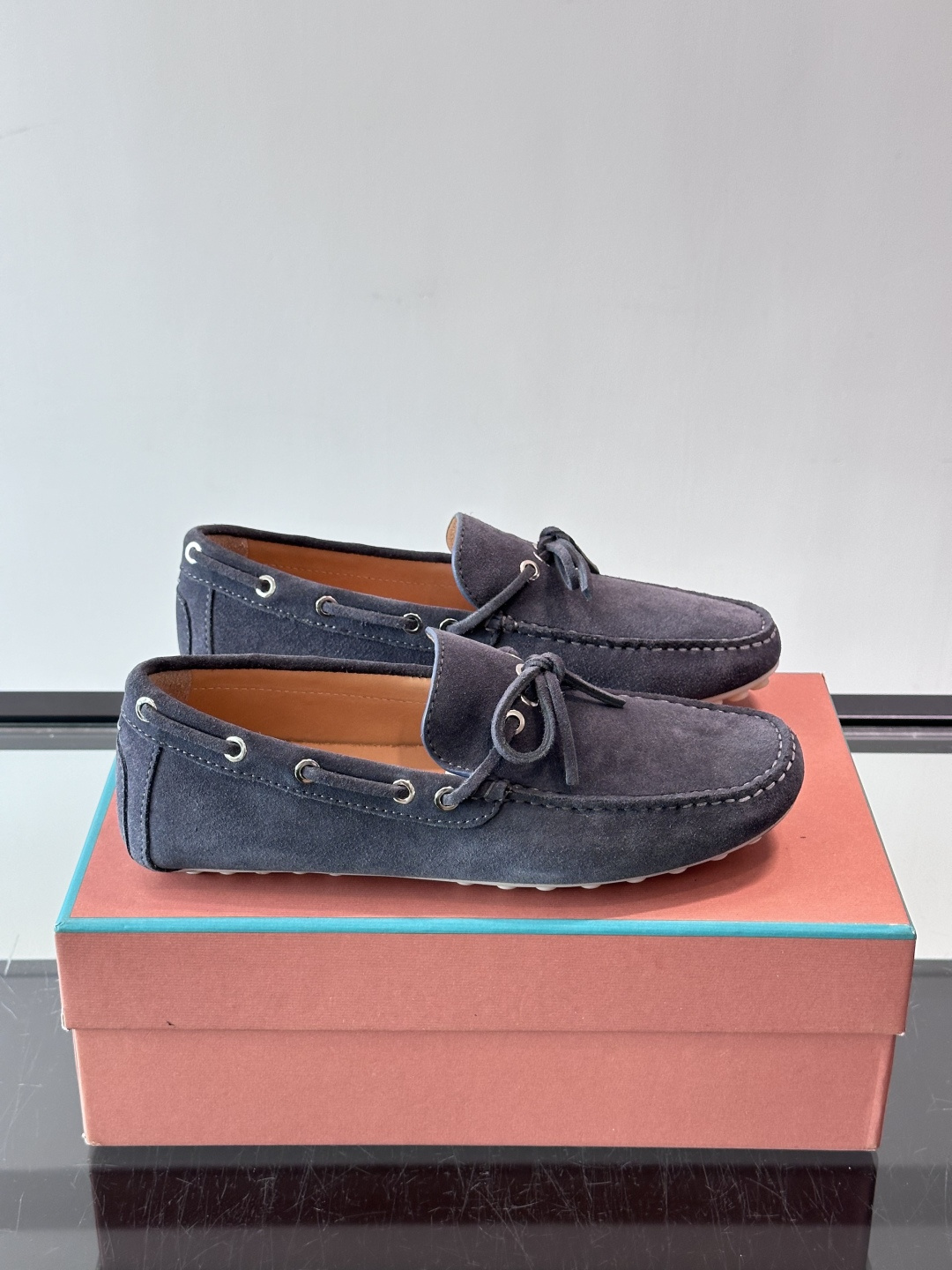 Loro Piana Gray Bow Loafers
