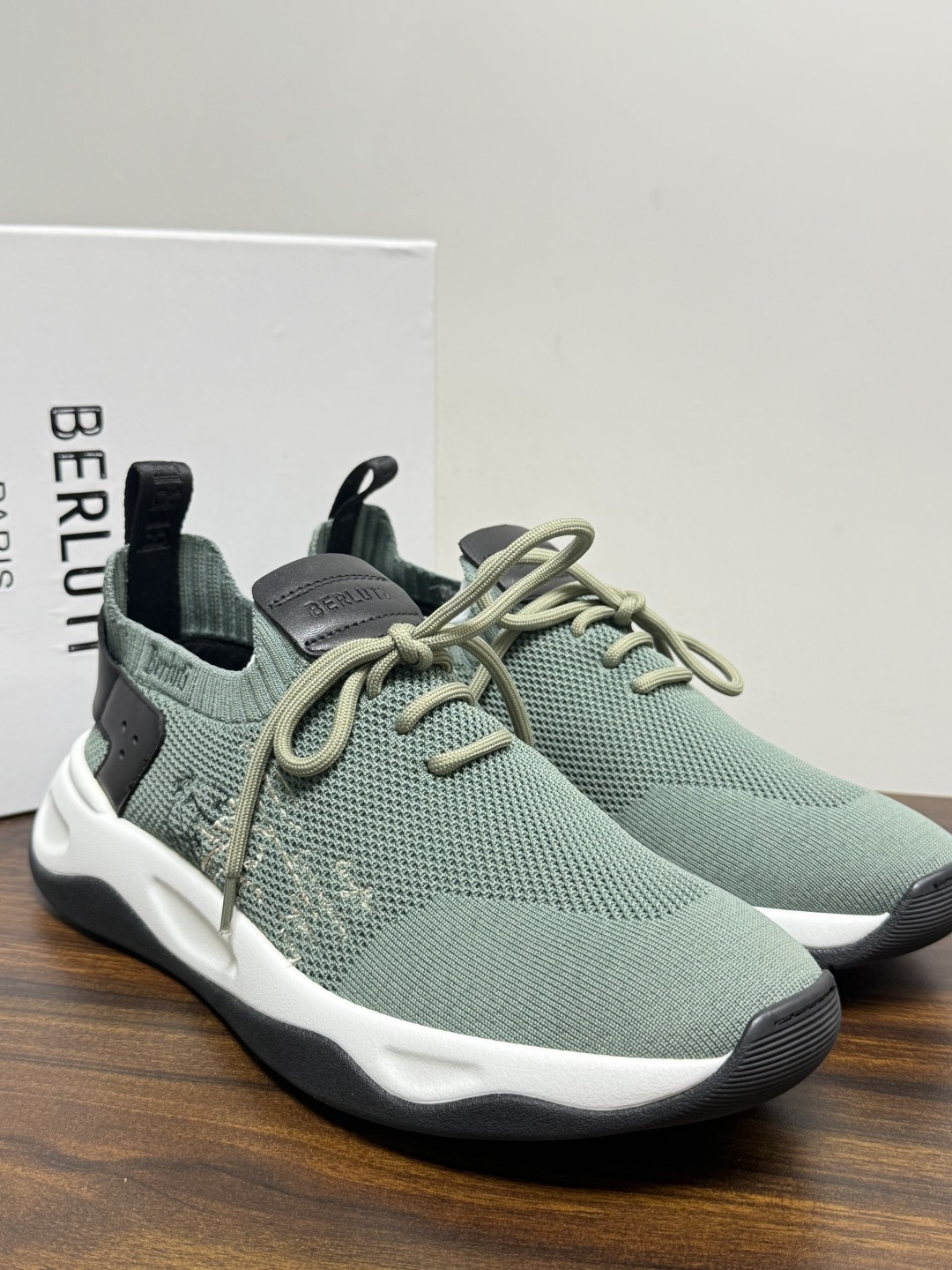 Berluti Green Sock Collar Sneakers
