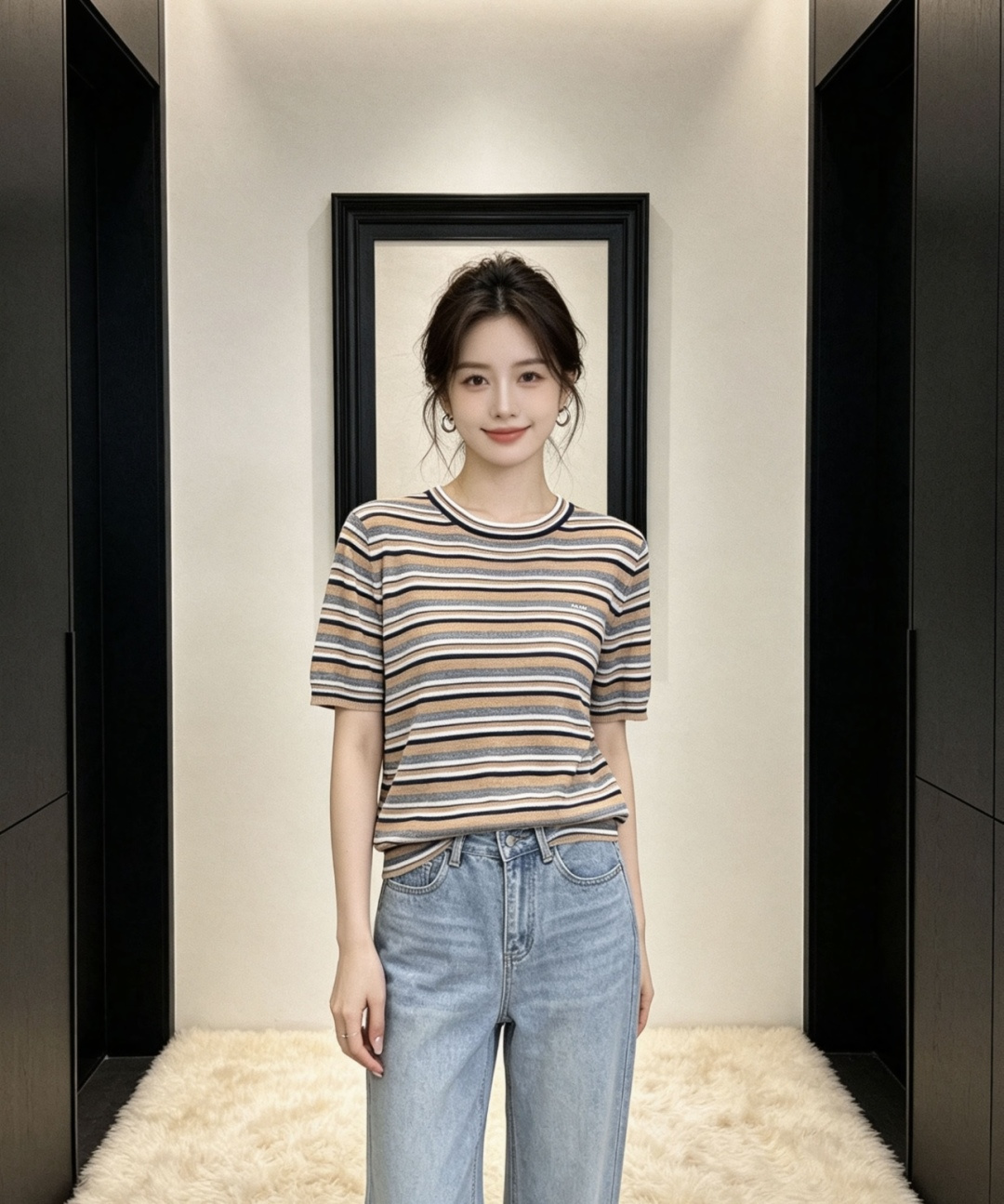 NO:842025,Upper body effect,,19860909上身效果,,,Women's clothing