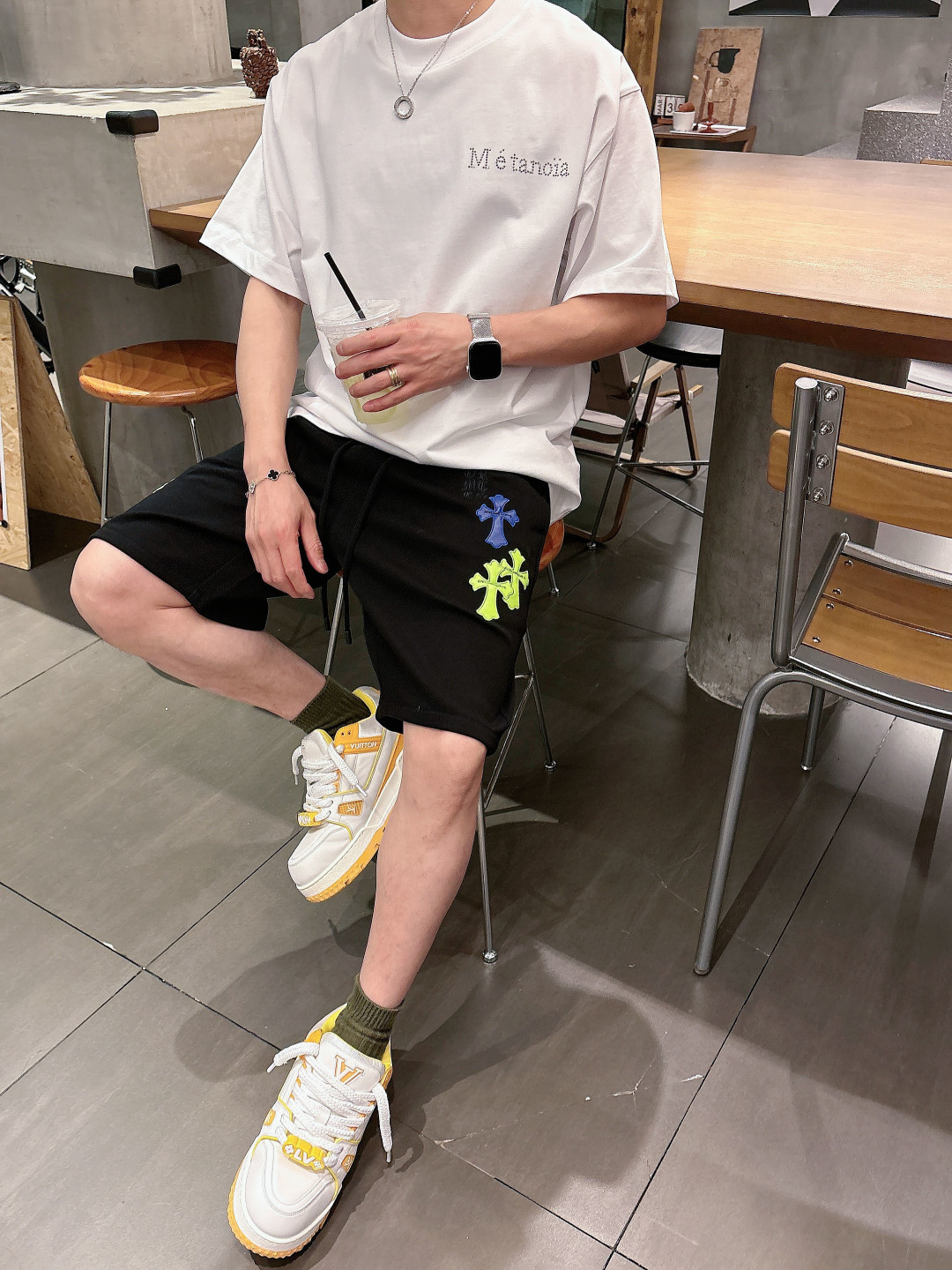 克罗心   三标齐全 2026夏季新款男士休闲短裤，高级定制面料透气面料 透气弹力舒适度极高，细节无可挑