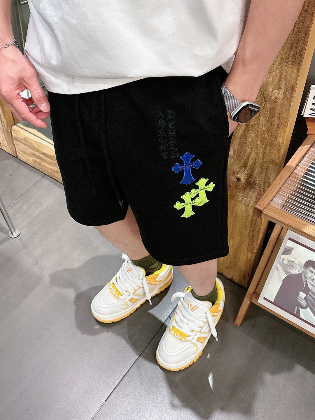 克罗心   三标齐全 2026夏季新款男士休闲短裤，高级定制面料透气面料 透气弹力舒适度极高，细节无可挑