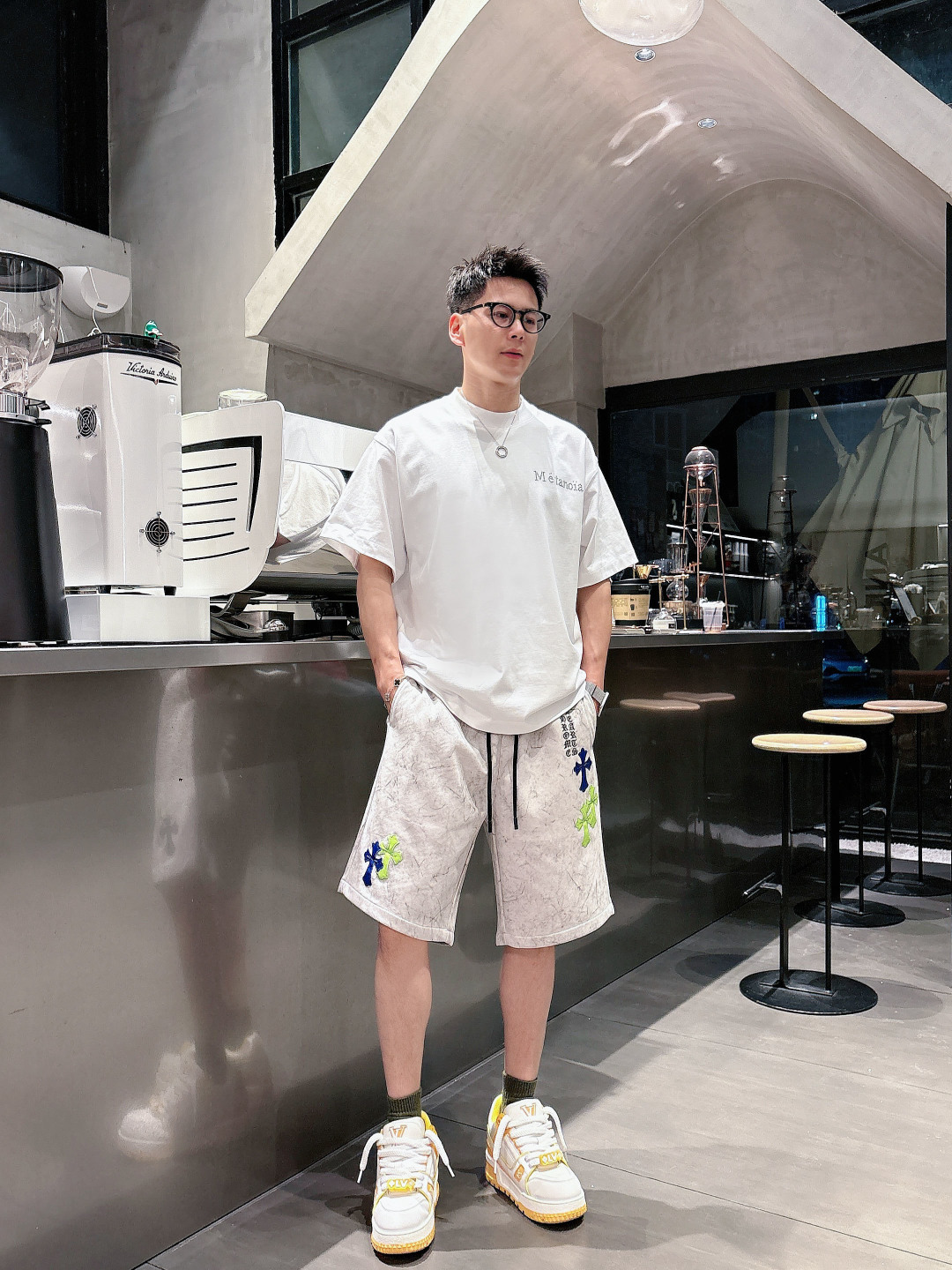 克罗心   三标齐全 2026夏季新款男士休闲短裤，高级定制面料透气面料 透气弹力舒适度极高，细节无可挑