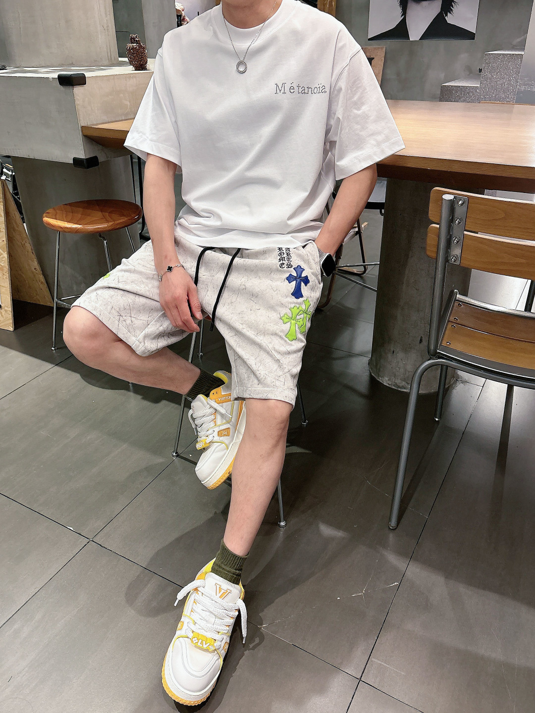 克罗心   三标齐全 2026夏季新款男士休闲短裤，高级定制面料透气面料 透气弹力舒适度极高，细节无可挑