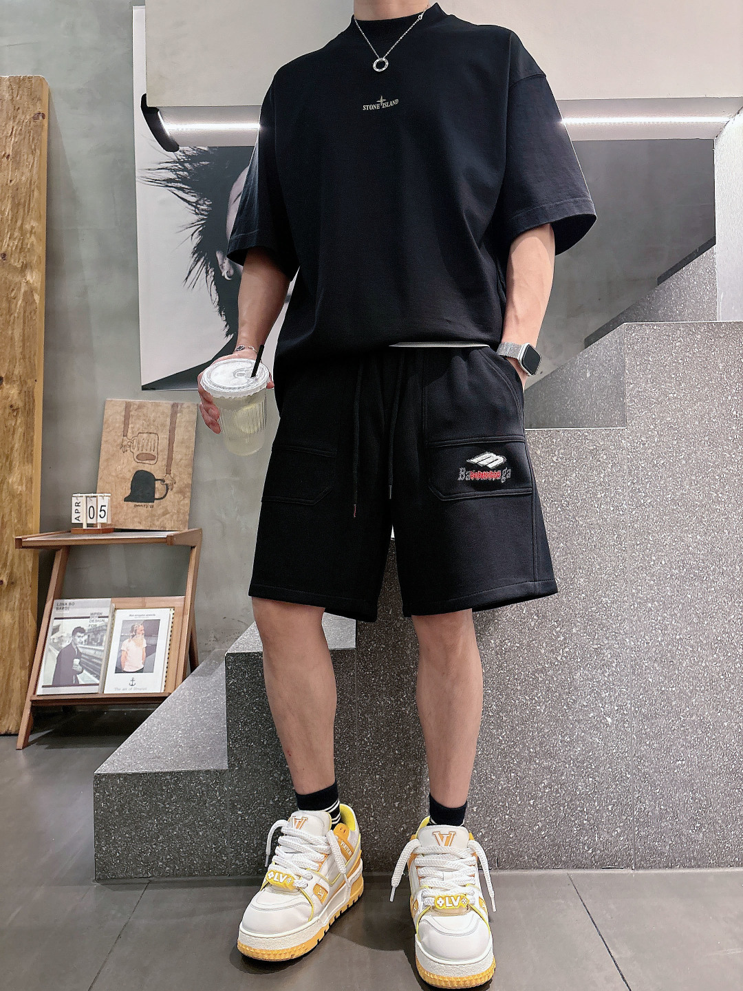 巴黎世家   三标齐全 2026夏季新款男士休闲短裤，高级定制面料透气面料 透气弹力舒适度极高，细节无可