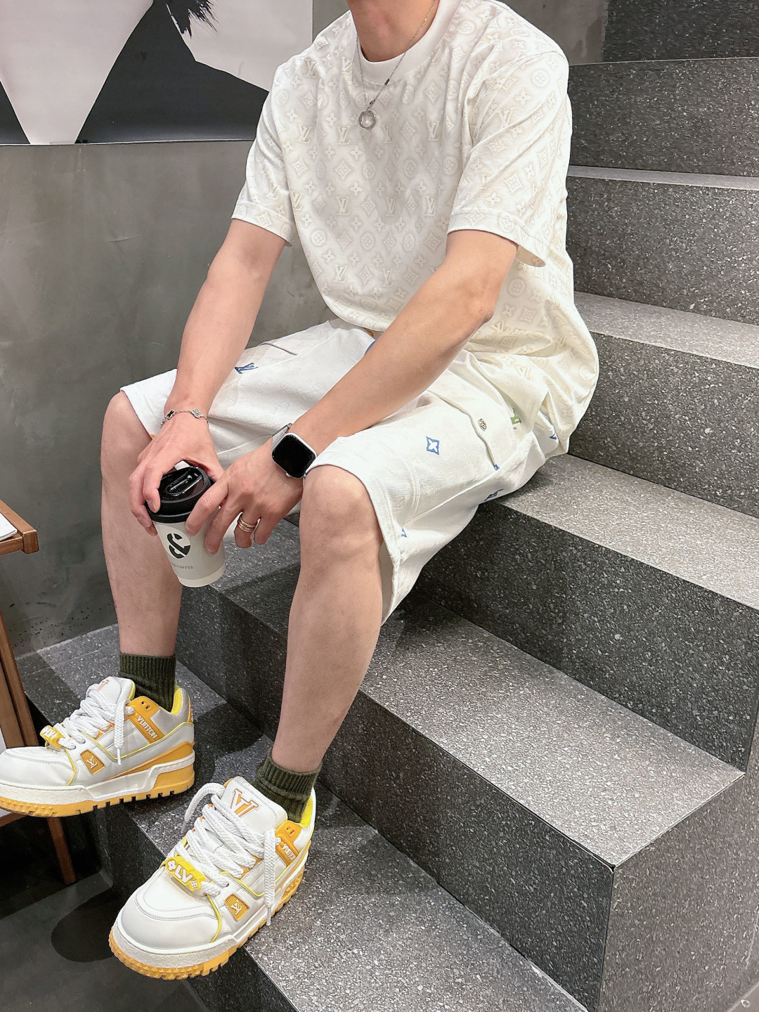 LV   三标齐全 2026夏季新款男士休闲短裤，高级定制面料透气面料 透气弹力舒适度极高，细节无可挑剔
