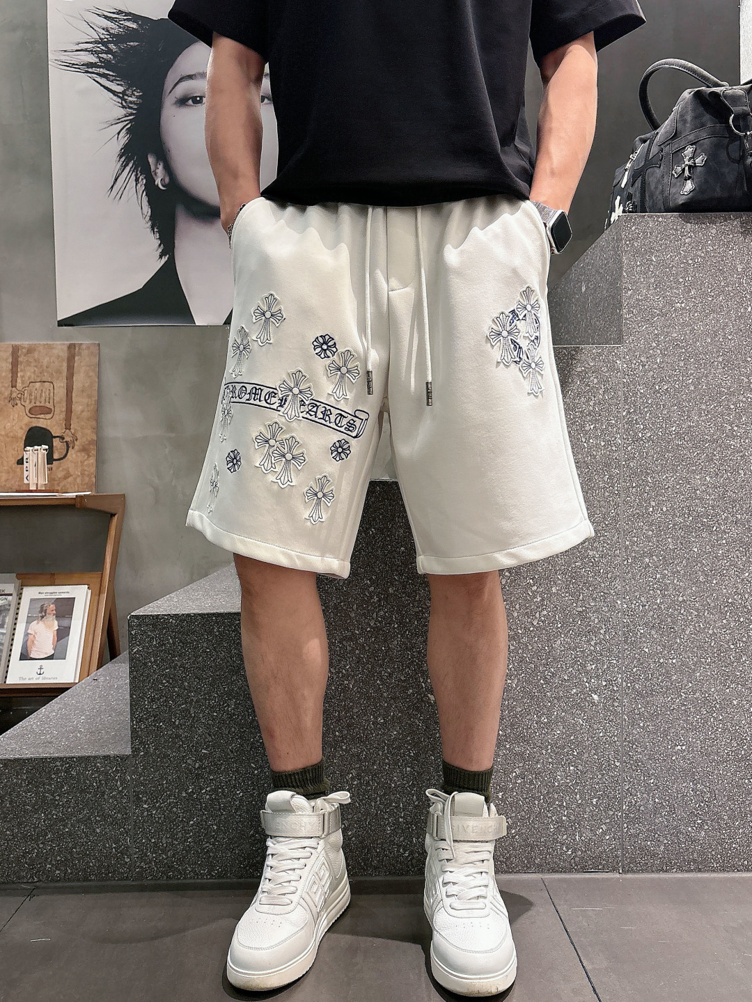 克罗心  三标齐全    2026夏季新款男士休闲短裤，高级定制面料透气面料 透气弹力舒适度极高，细节无
