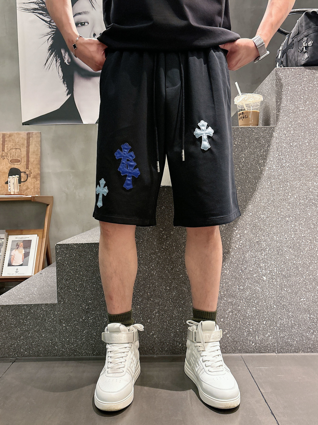 克罗心  三标齐全    2026夏季新款男士休闲短裤，高级定制面料透气面料 透气弹力舒适度极高，细节无