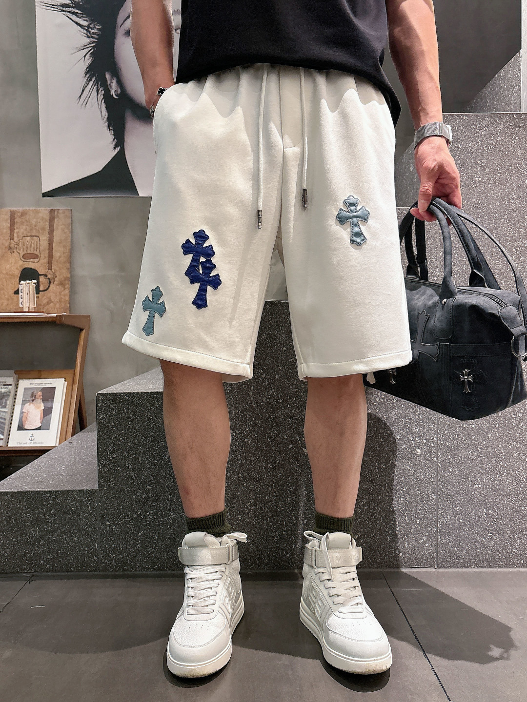 克罗心  三标齐全    2026夏季新款男士休闲短裤，高级定制面料透气面料 透气弹力舒适度极高，细节无