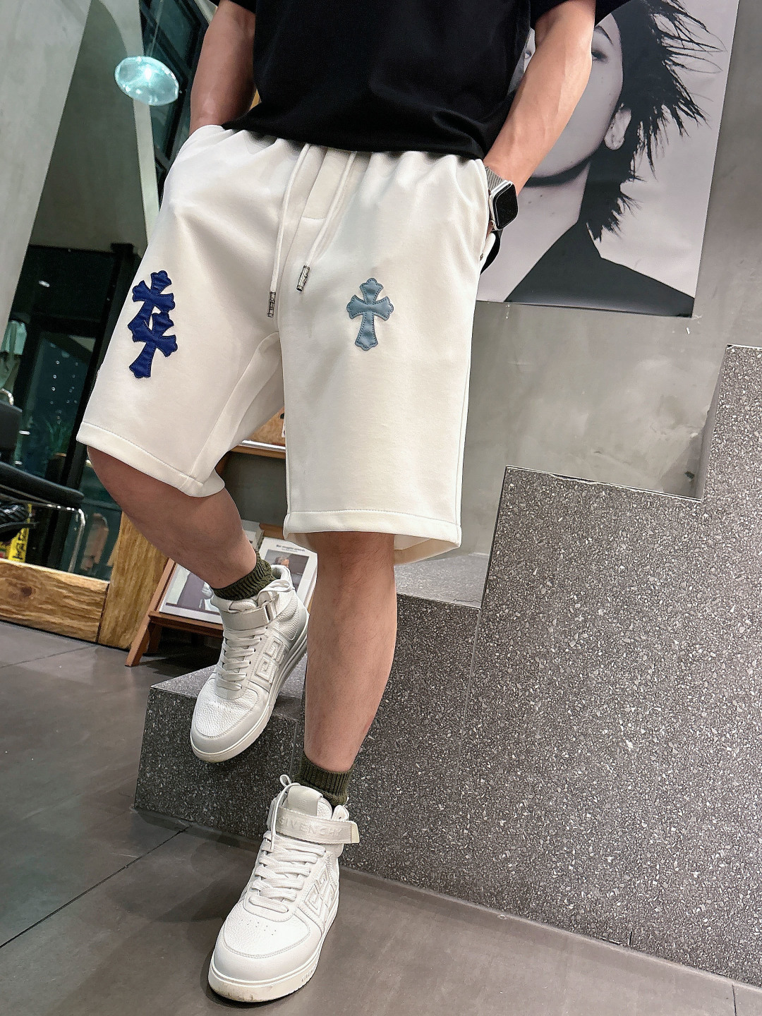 克罗心  三标齐全    2026夏季新款男士休闲短裤，高级定制面料透气面料 透气弹力舒适度极高，细节无