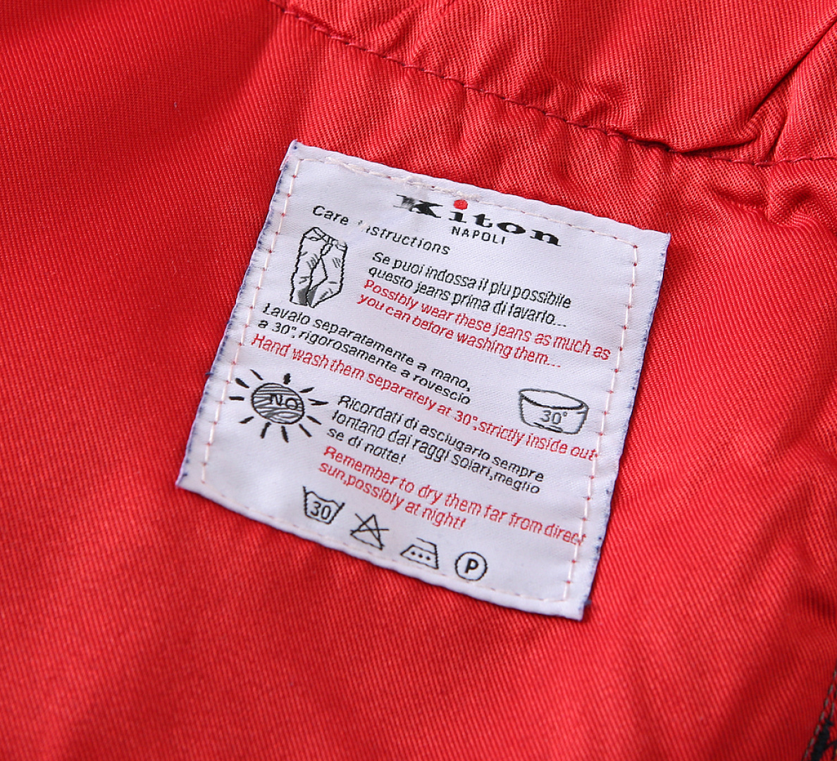 🌾Kiton原色牛仔裤尺寸表……825