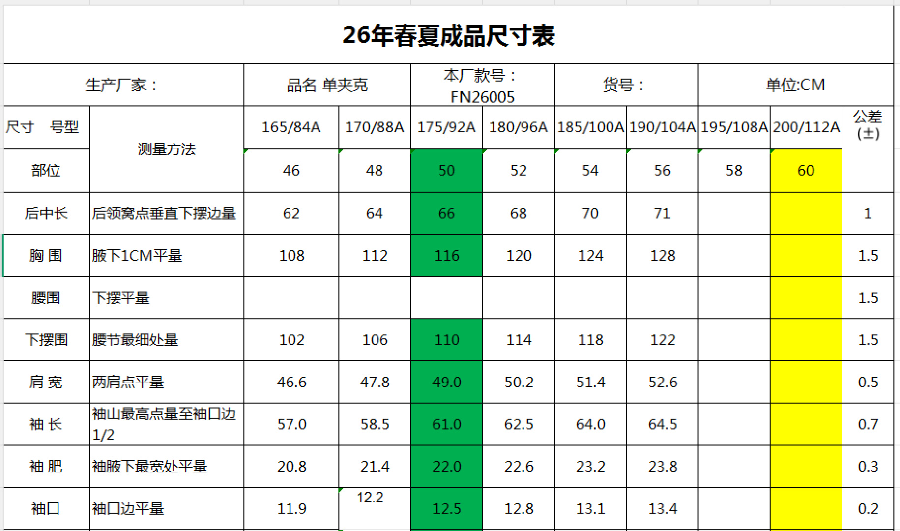 普拉达夹克尺寸表……89005
