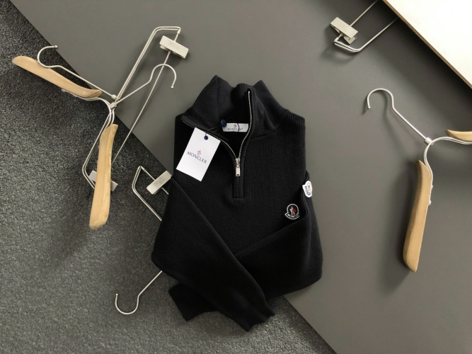 Moncler Men's Slim Fit Zip-Up Wool Sweater - Stylish and Comfortable 1 Moncler Men's Slim Fit Zip-Up Wool Sweater - Stylish and Comfortable