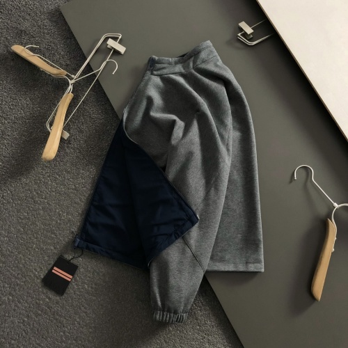 Men's Reversible Stand Collar Jacket - Blue Gray Casual Trendy Outwear 1 Men's Reversible Stand Collar Jacket - Blue Gray Casual Trendy Outwear