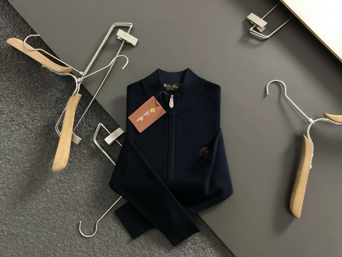 Luxe Merino Wol Ritsjas voor Heren van Loropiana met Logo