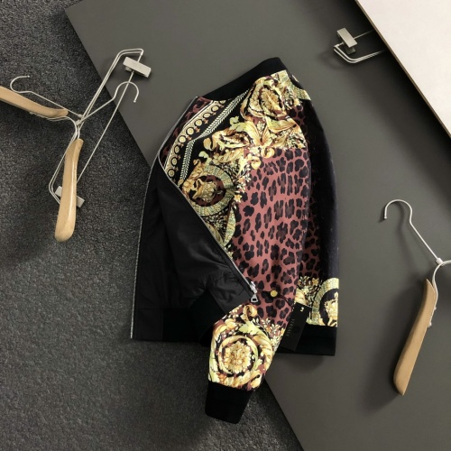 Versace Reversible Bomber Jacket with Leopard and Baroque Print 1 Versace Reversible Bomber Jacket with Leopard and Baroque Print