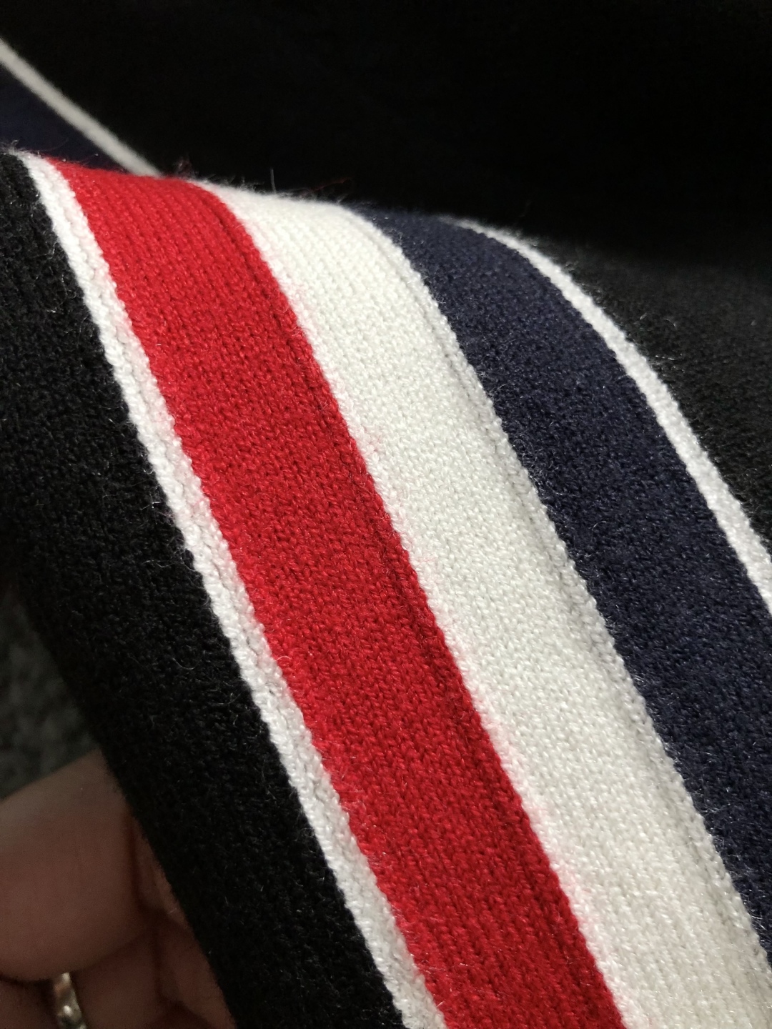 Thom Browne Men's Black Cardigan with Signature Stripe Detail - Slim Fit 10 cmp i1760544487213 669 0 6