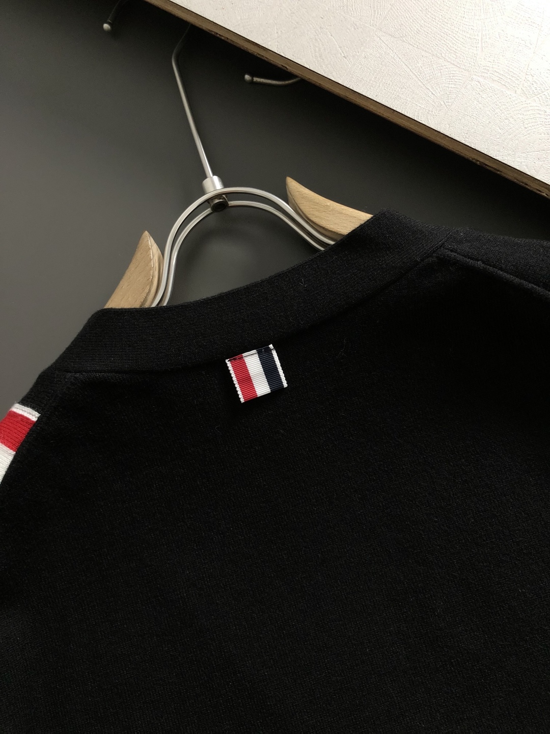 Thom Browne Men's Black Cardigan with Signature Stripe Detail - Slim Fit 9 cmp i1760544491326 1819 0 4
