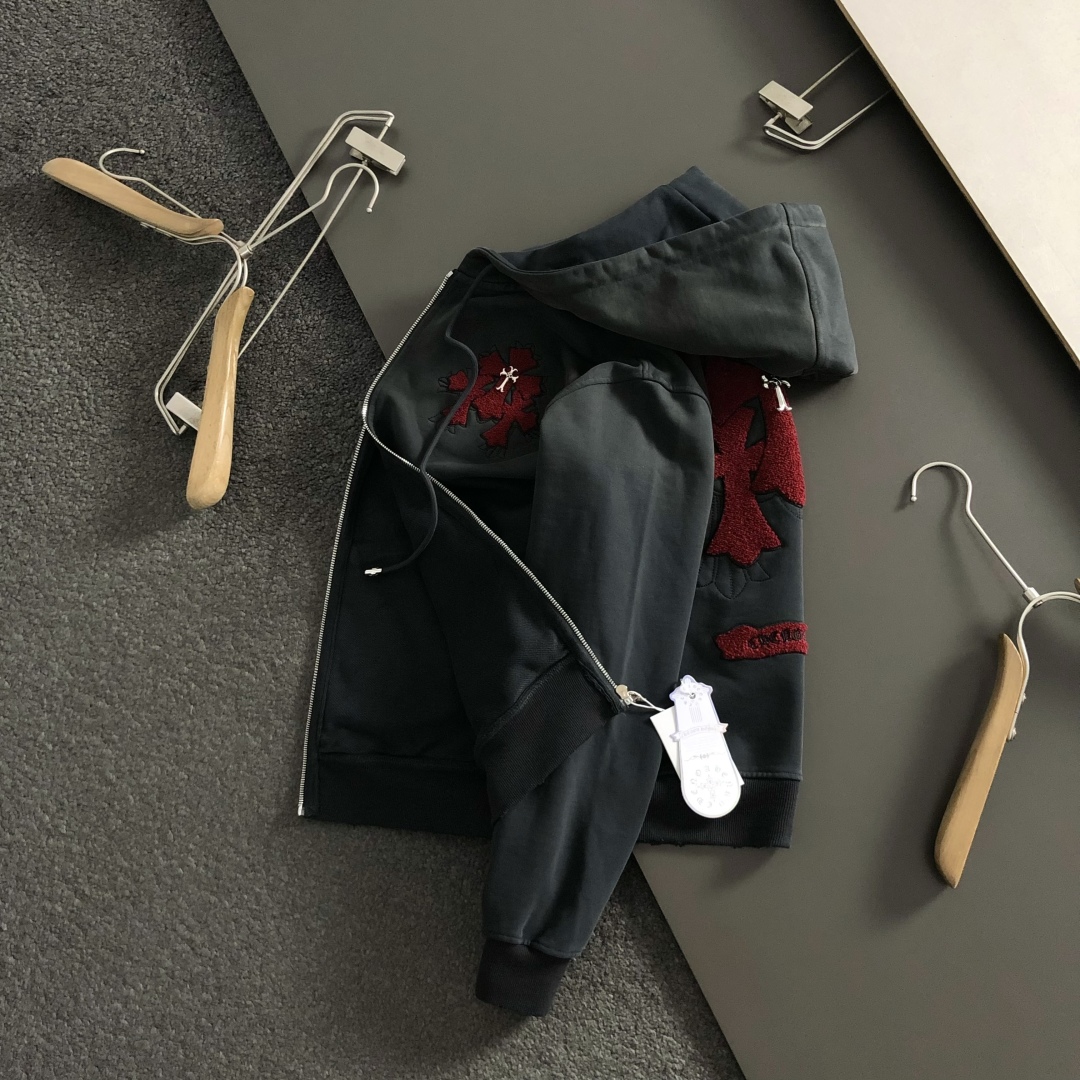 Men's Gothic Cross Washed Hoodie, Full Zip Sweatshirt, Casual Fashion Pullover 2 cmp i1760639890009 6680 0 5