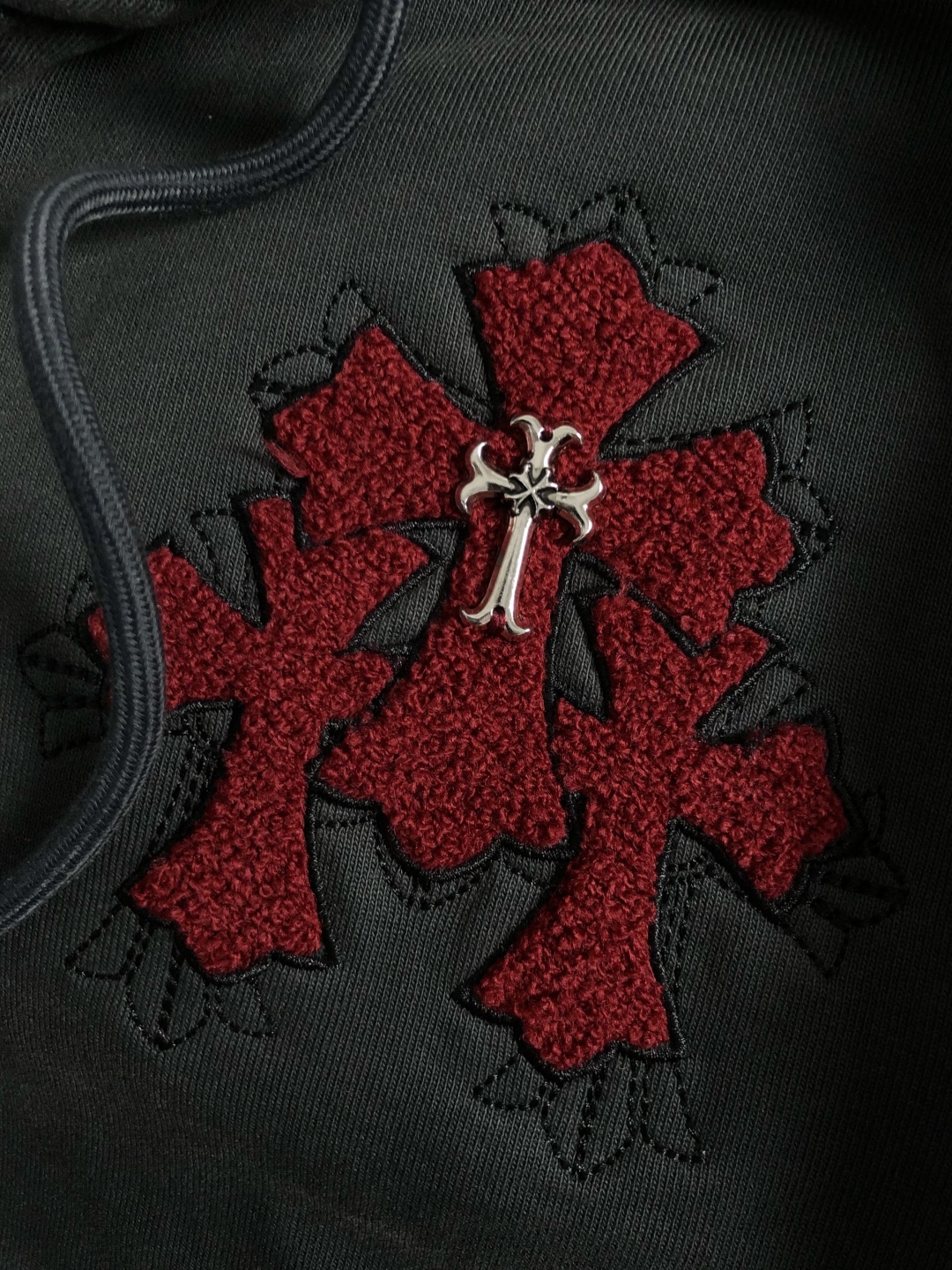 Men's Gothic Cross Washed Hoodie, Full Zip Sweatshirt, Casual Fashion Pullover 7 cmp i1760639890555 2620 0 2