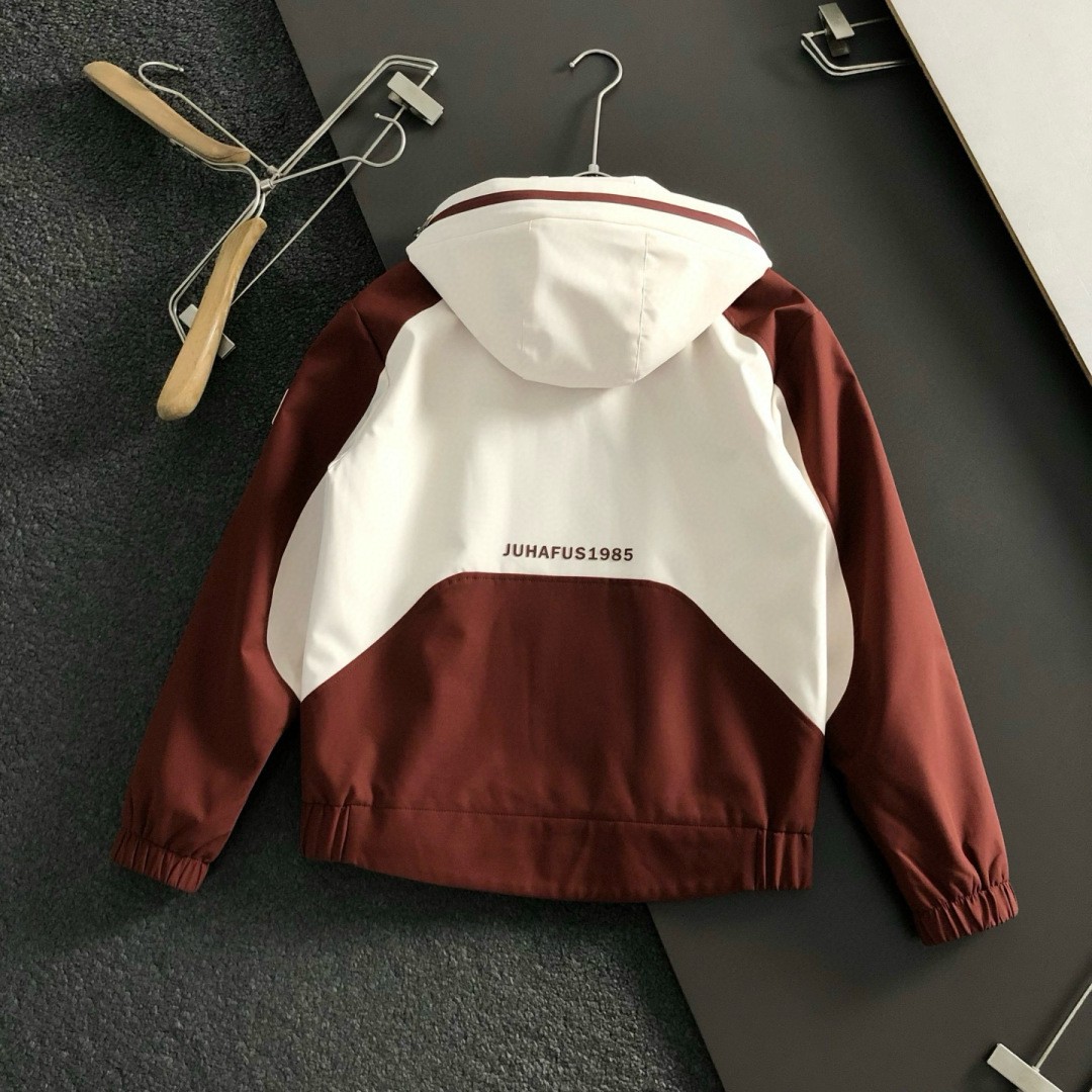 FEND*合身版型M-XXXL25秋冬顶级双色拼接款多多拉链工艺融合FD皮牌薄棉连帽外套，细致顶级工艺专