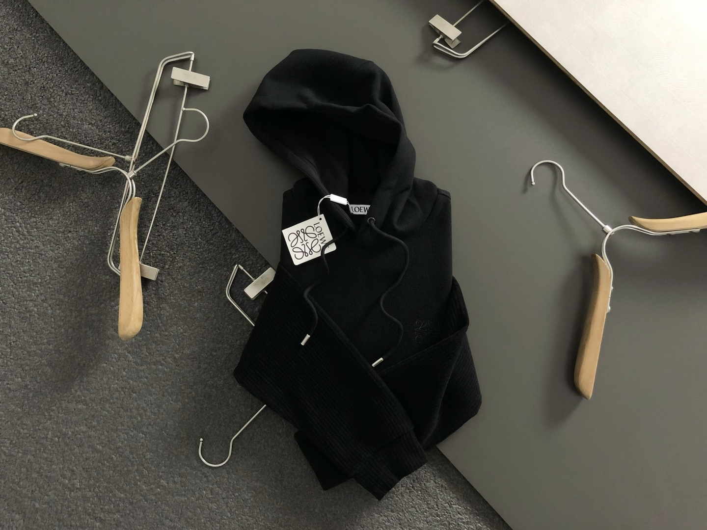 Loewe Black Cotton Blend Hoodie - Stylish, Comfortable, and Versatile