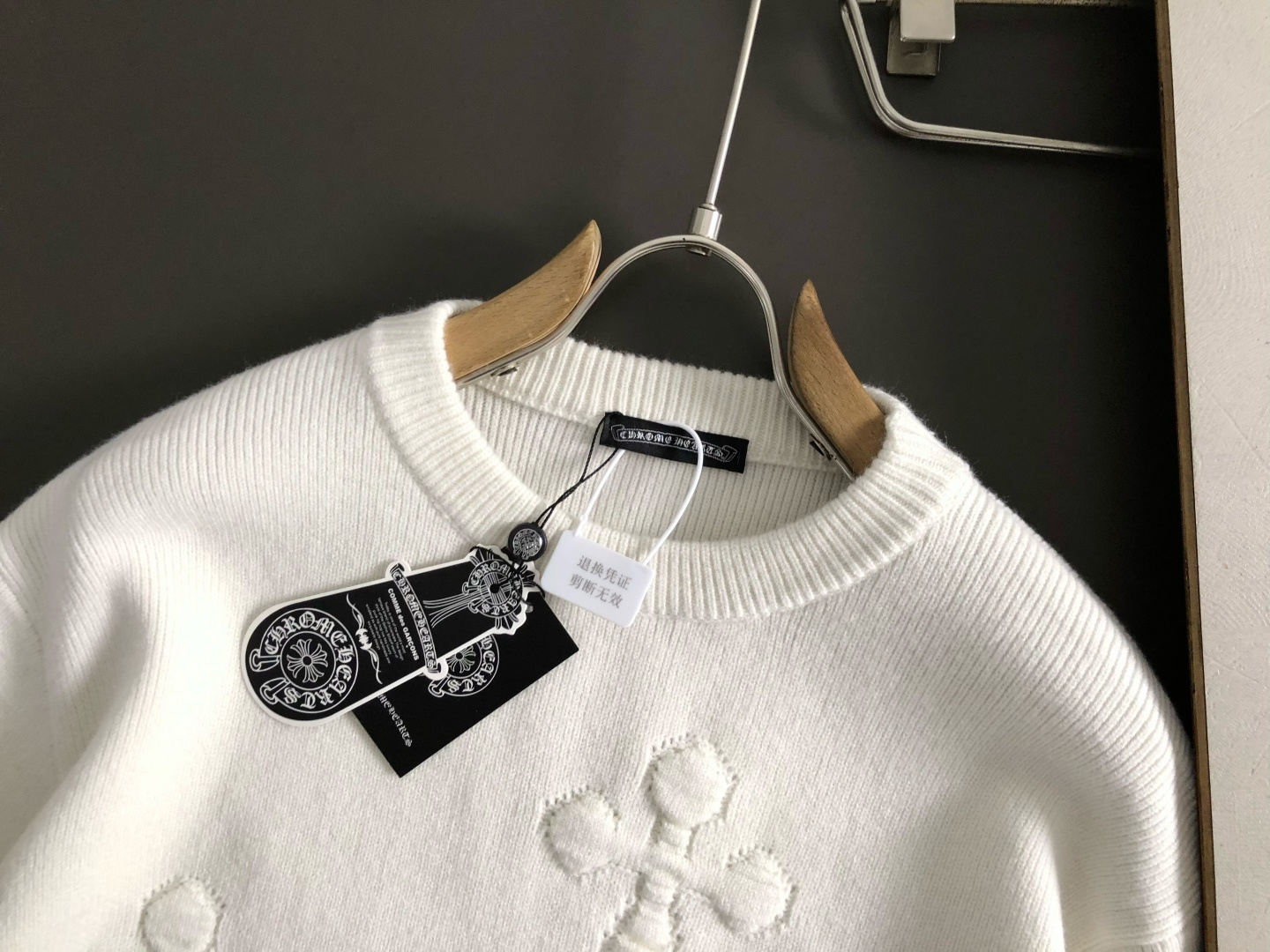 CH*卡码拍小S-Xl2025秋冬潮牌羊毛衫，以十字提花点缀为主调，巧妙十字元素，打破传统羊毛的单调感，