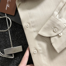 Loro Piana*(不可机洗)M-xxxl2026春夏百分百天丝亚麻休闲衬衫(四季款)以经典纯色百搭 Loro Piana*(不可机洗)M-xxxl2026春夏百分百天丝亚麻休闲衬衫(四季款)以经典纯色百搭