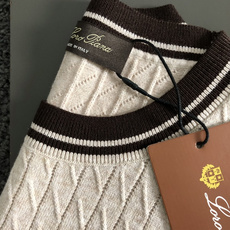 Loro Piana*尺码M-xxxl 属性 2026秋冬针织衫 成分 绵羊毛混纺 老钱风轻奢男士短袖针织T恤,柔和米杏 Loro Piana*尺码M-xxxl 属性 2026秋冬针织衫 成分 绵羊毛混纺 老钱风轻奢男士短袖针织T恤,柔和米杏