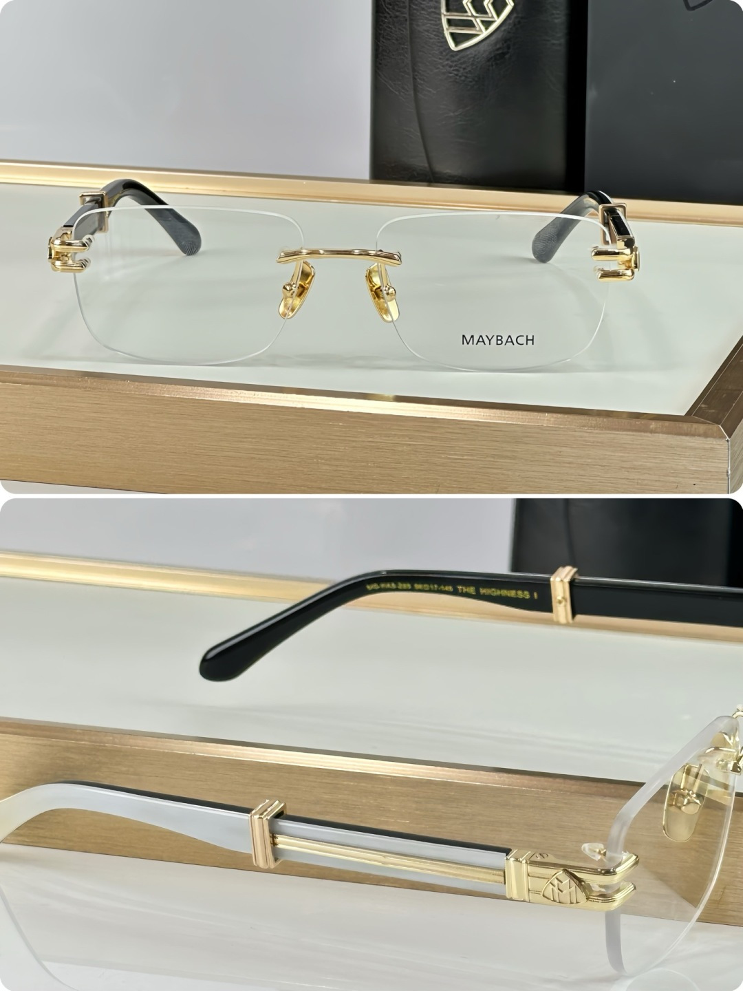 Unknown MAYBACH HIGHNESS 无框光学眼镜：颠覆性双色镜腿设计
