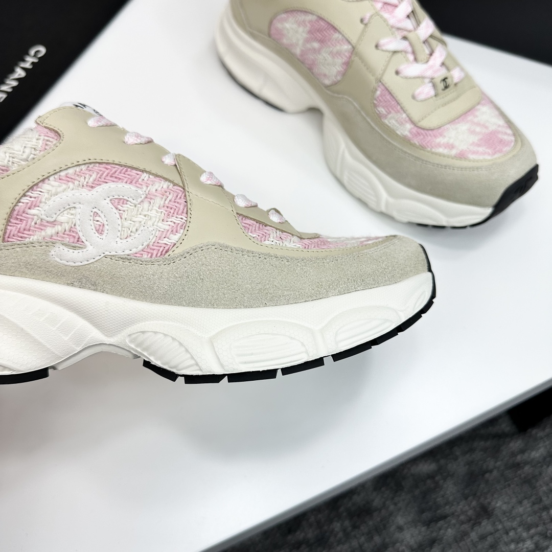Chanel Women's Multicolor Leather & Fabric CC Logo Chunky Sole Sneakers 10 cmp i1740162410105 4786 0 8