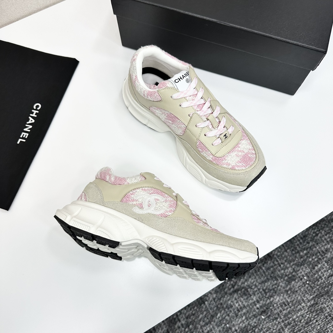 Chanel Women's Multicolor Leather & Fabric CC Logo Chunky Sole Sneakers 9 cmp i1740162410112 8667 0 7